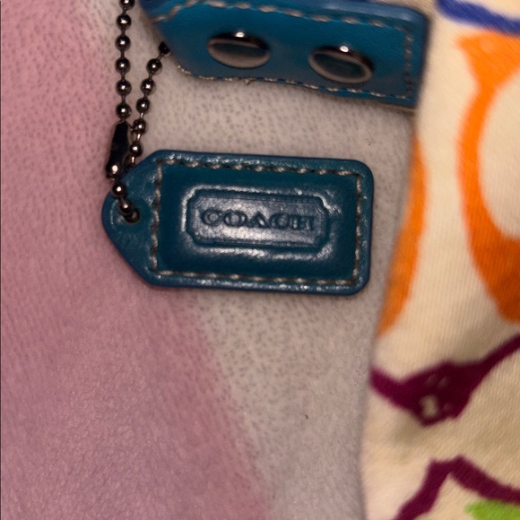 Colorful Patterned Coach Purse - Picture 4 of 7